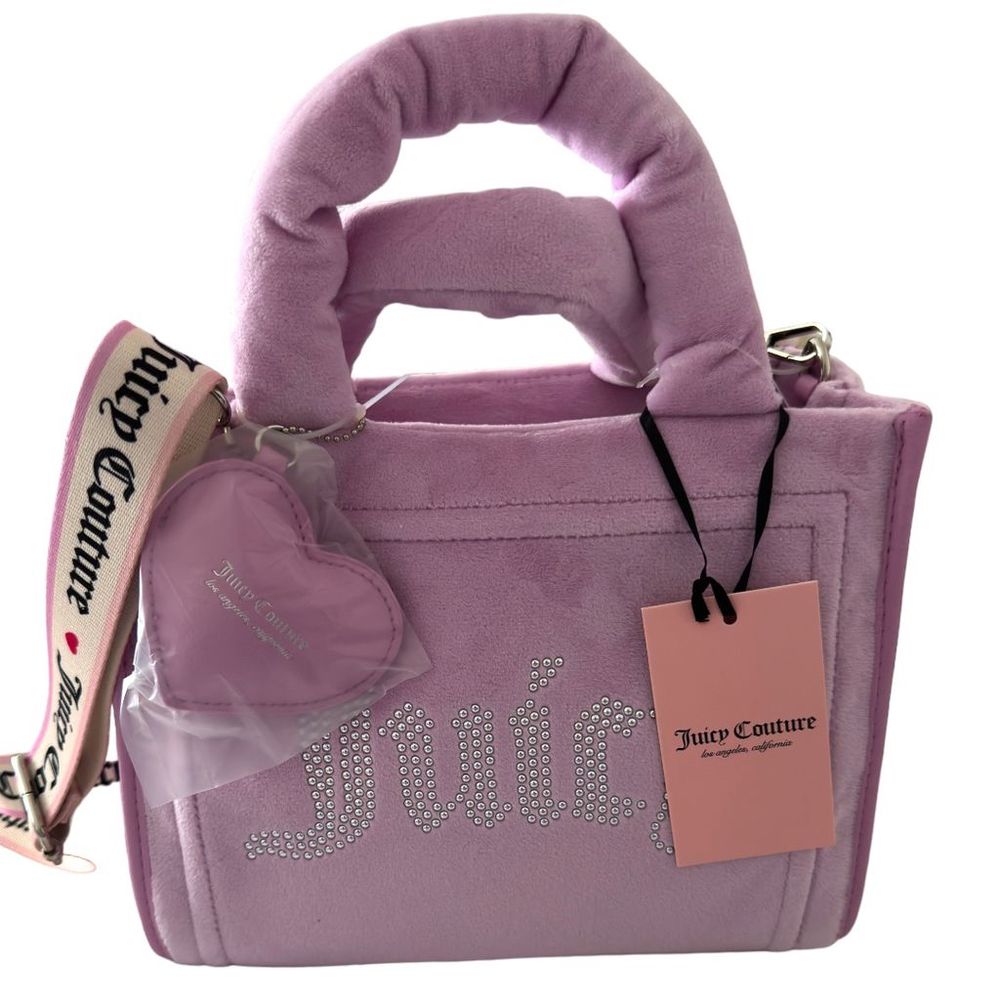 Juicy Couture Extra Spender Mini Tote Fondant Pink Velvet NWT